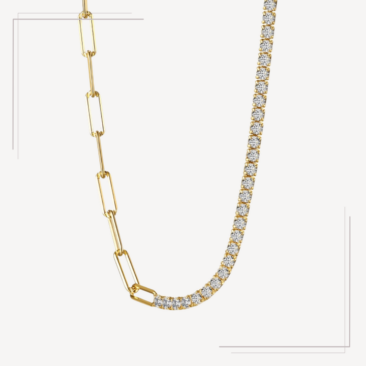 Colier Argint Golden Tennis Chain 3 mm L79