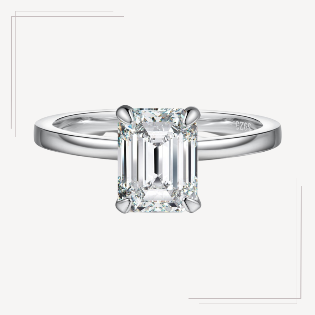 Inel Argint Diamant Moissanite Hailey