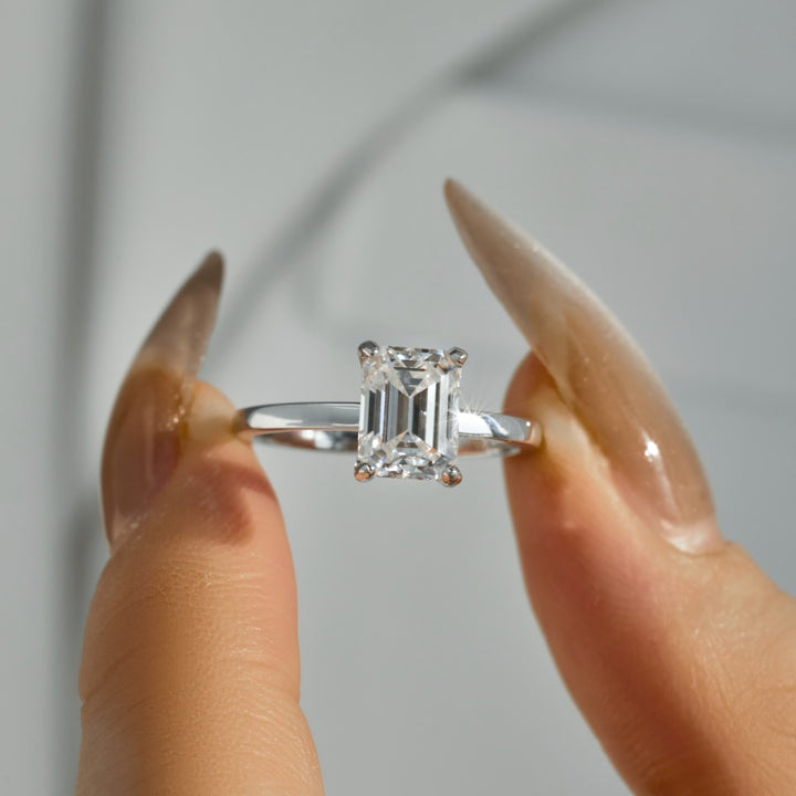 Inel Argint Diamant Moissanite Hailey2