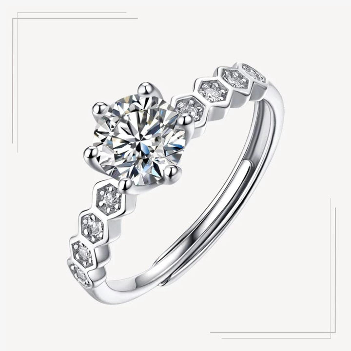 Inel Argint Diamant Moissanite Infinite Love Imagine Principala