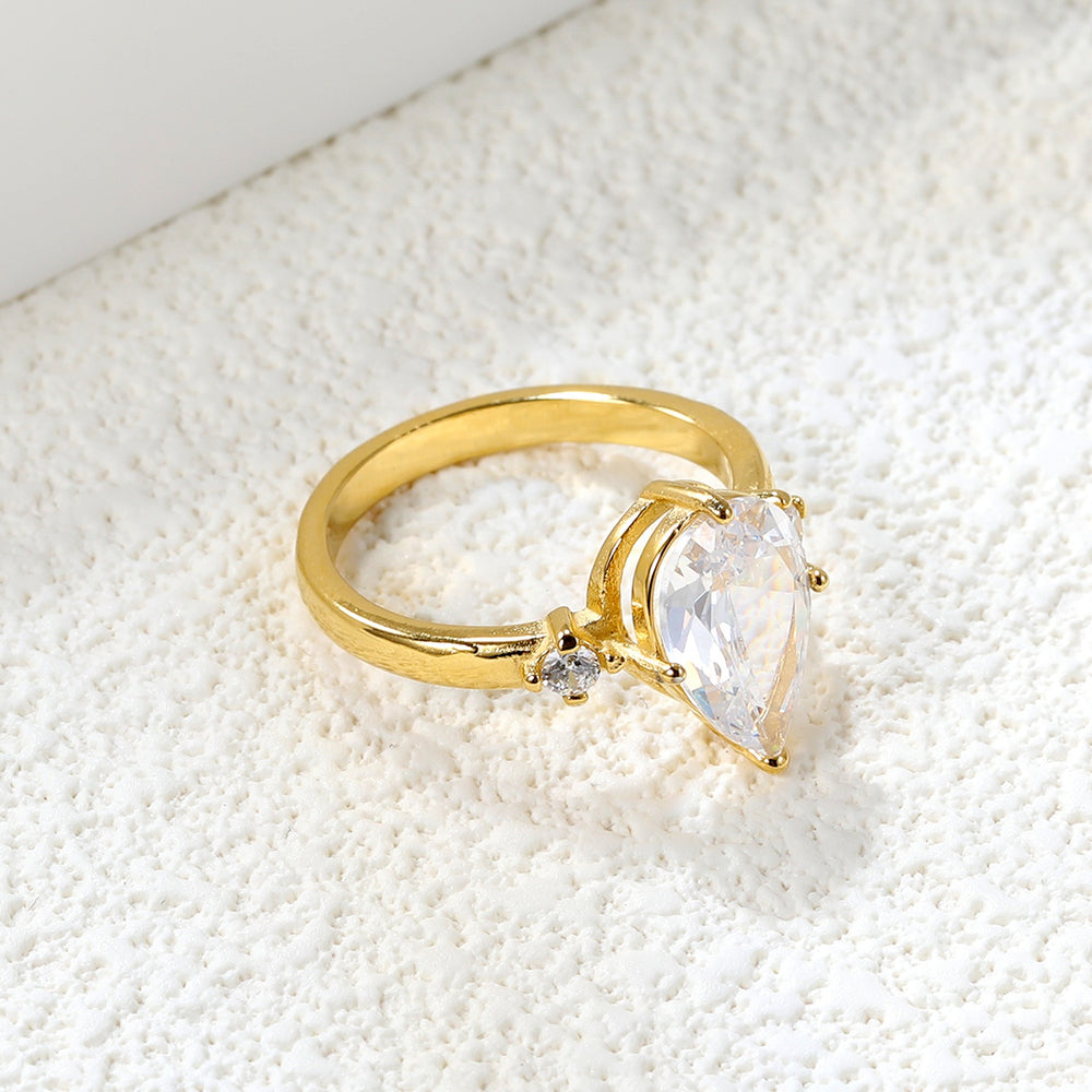 Inel Gold Tear Shine1
