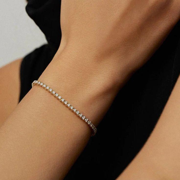 Brățară din argint Tennis cu pietre strălucitoare 2 mm - B20 – Design elegant de la Masiri.ro