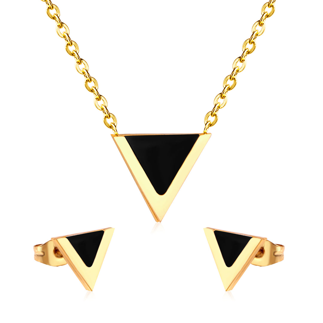 Set Cercei si Colier Gold Noir