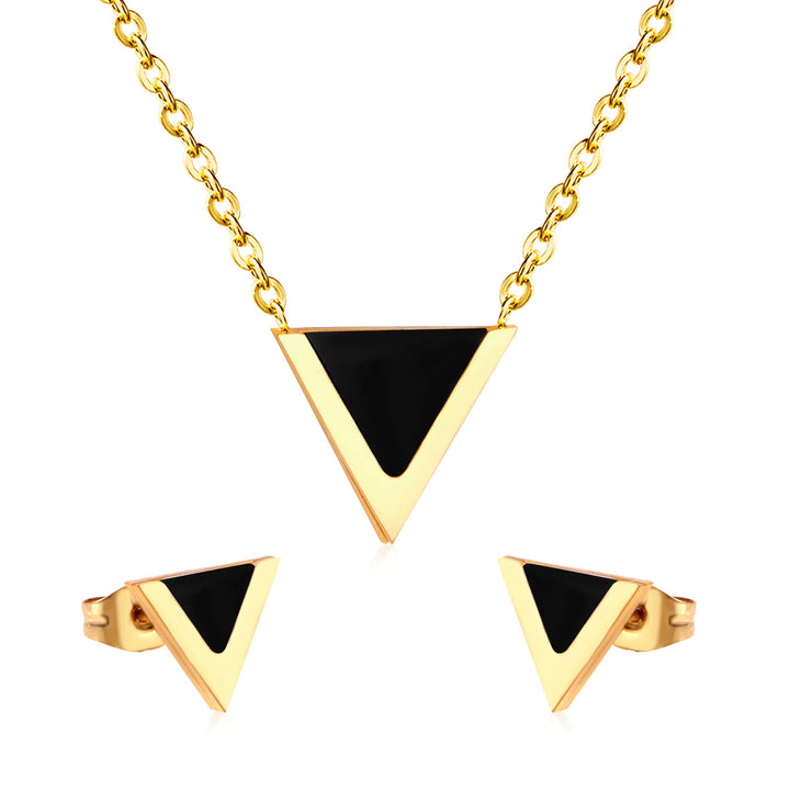 Set Cercei si Colier Gold Noir