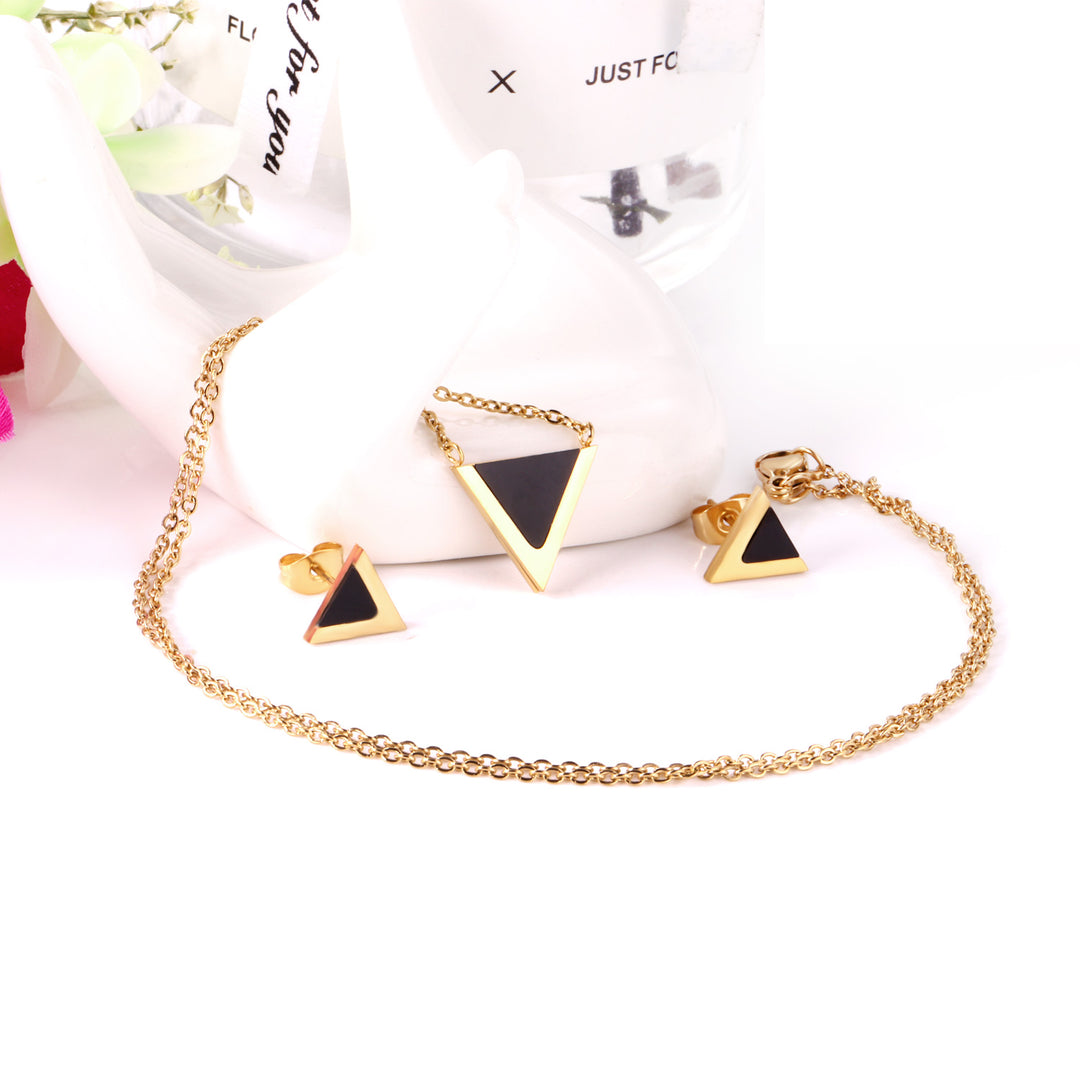 Set Cercei si Colier Gold Noir1