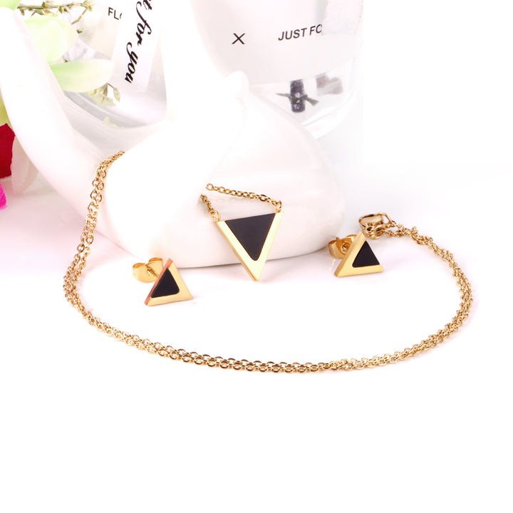 Set Cercei si Colier Gold Noir1