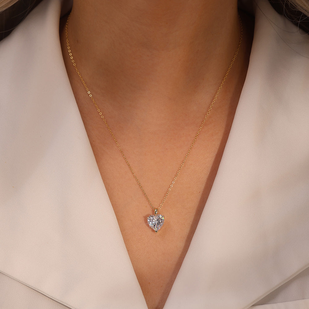 Set Cercei si Colier Gold White Heart2