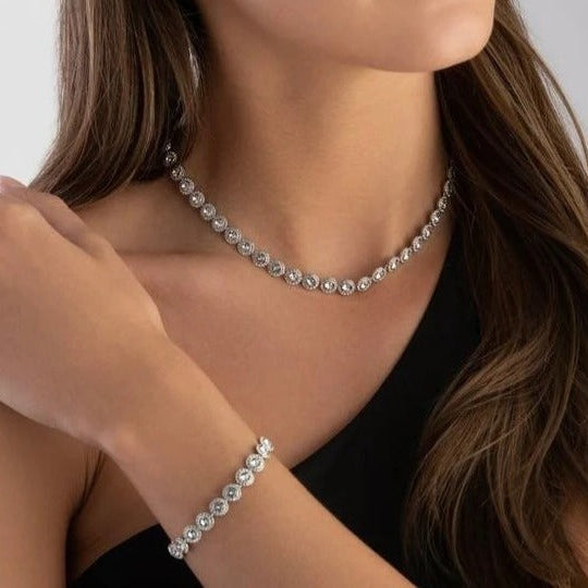 Set Colier si Bratara statement din argint - Juliette