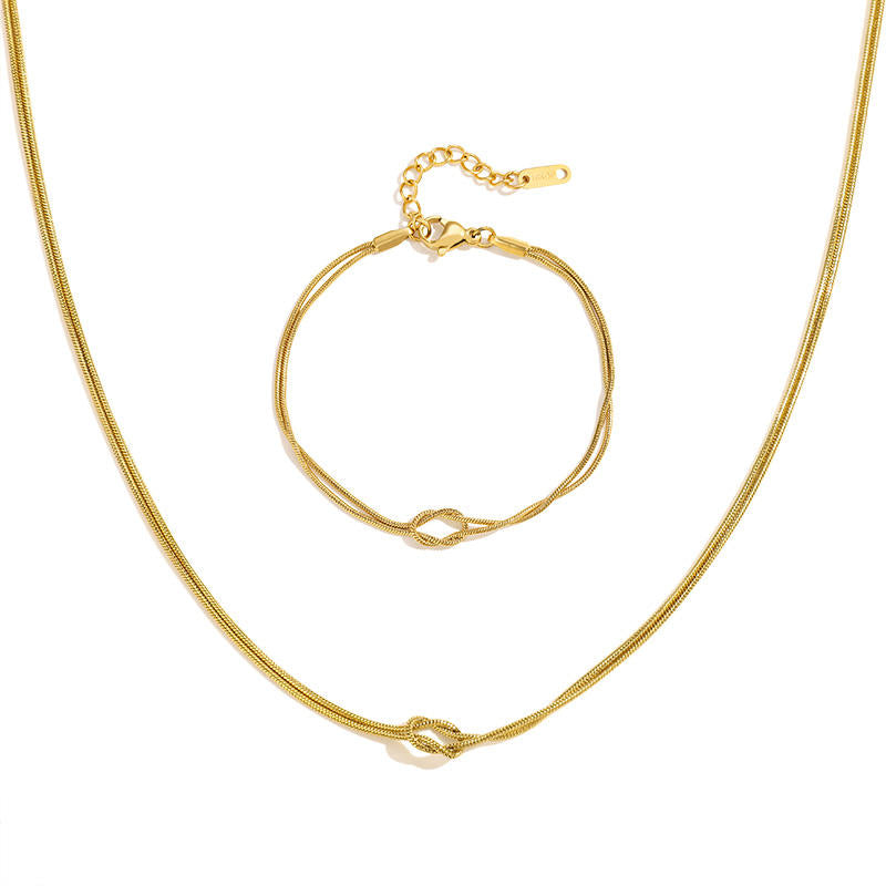 Set Gold Endless Knot