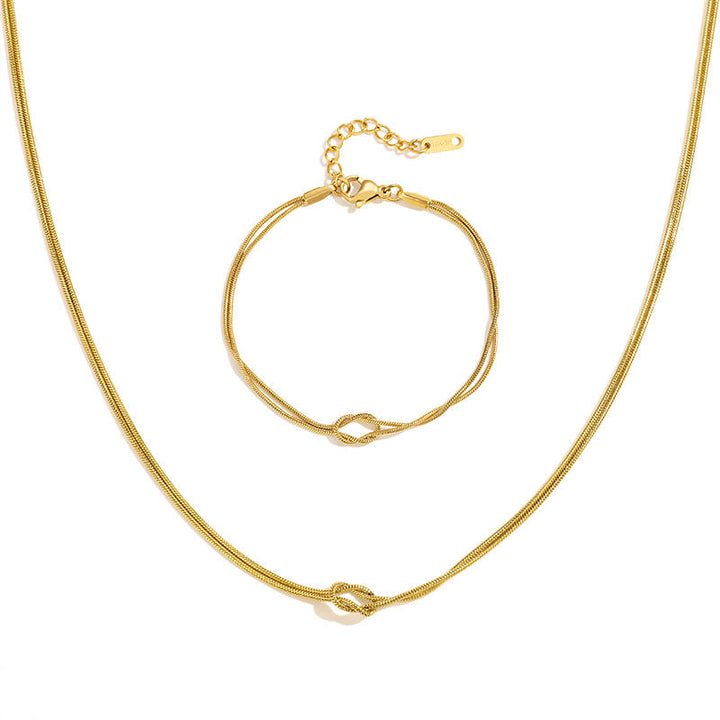 Set Gold Endless Knot