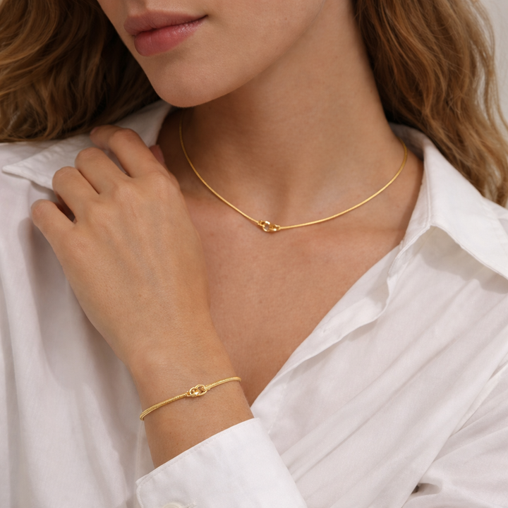 Set Gold Endless Knot1