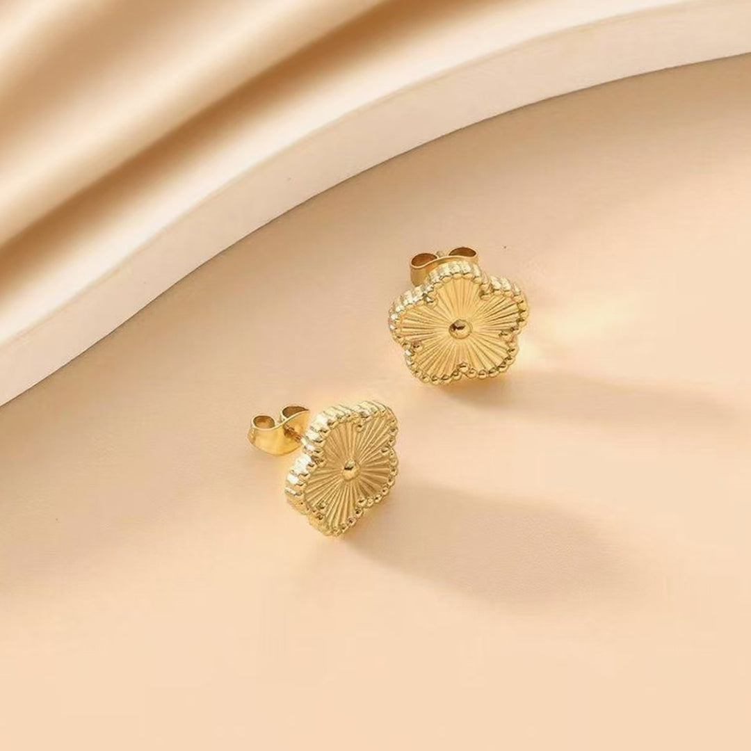 Setul Cercei, Colier și Brățară Gold Simple Clover4