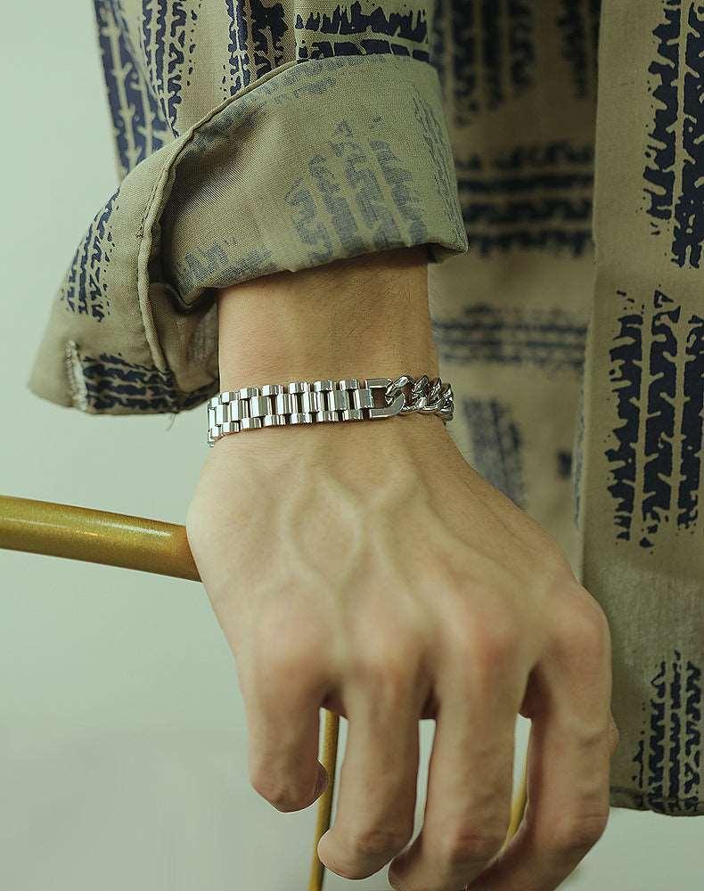 Bratara Half Chain BSS10 - Argintiu – Design elegant de la Masiri.ro