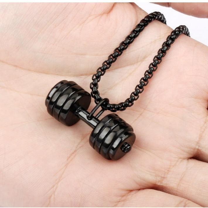 Colier Dumbell LSS02 - Negru – Design elegant de la Masiri.ro