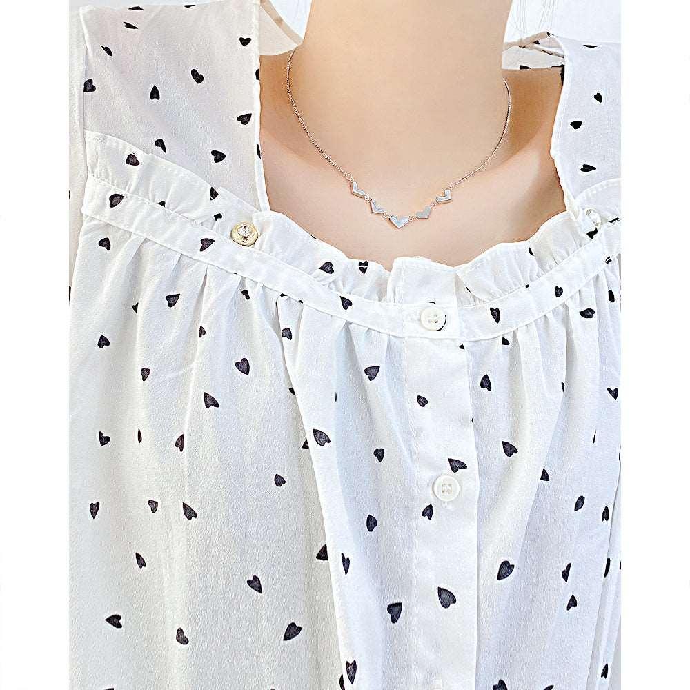 Colier White Heart LSS08 – Design elegant de la Masiri.ro