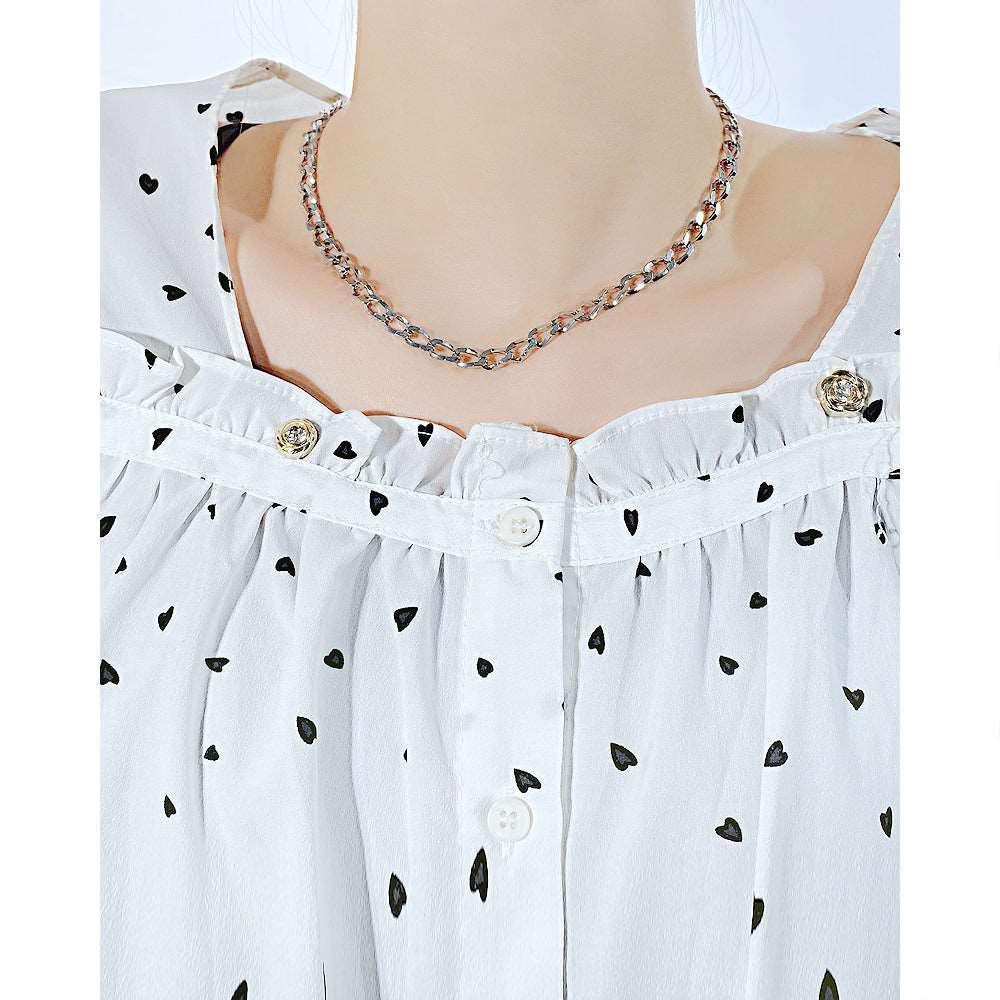 Colier Simple Chain LSS07 - Argintiu – Design elegant de la Masiri.ro